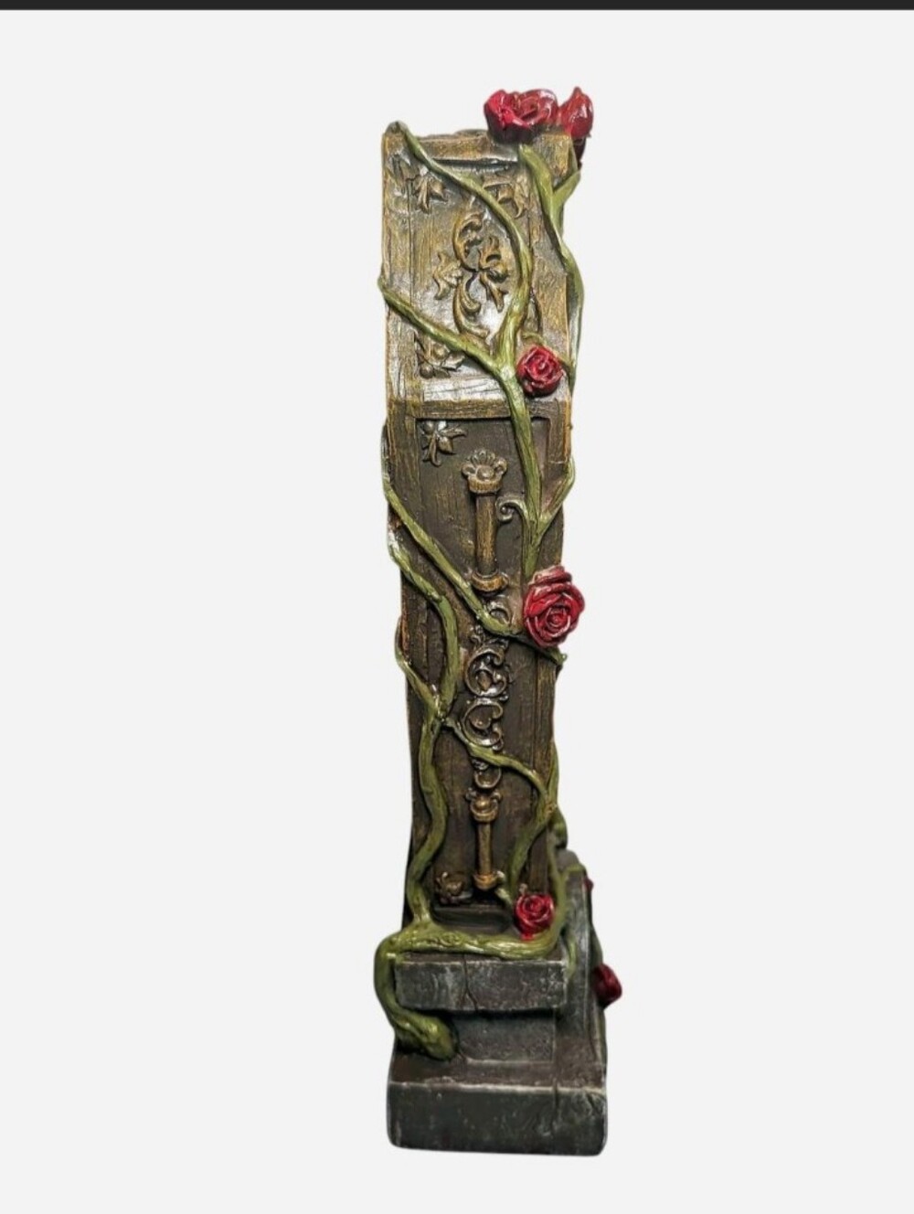 Till Death Do Us Part Skeleton Couple Tombstone Sculpture - Pink & Black - Picture 2 of 6